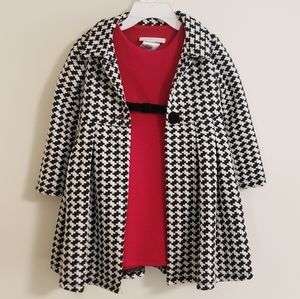 Bonnie Baby 24M Dress Checkered Coat Set